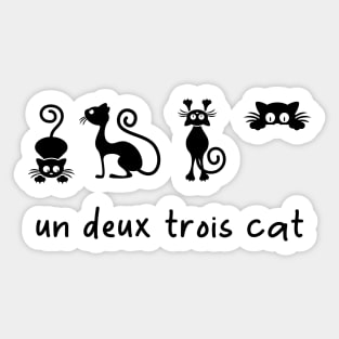 Un Deux Trois Cat Sticker